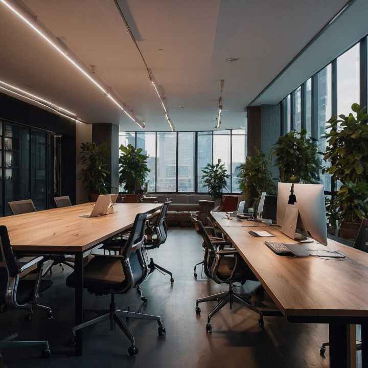 A large corporate headquarters interior